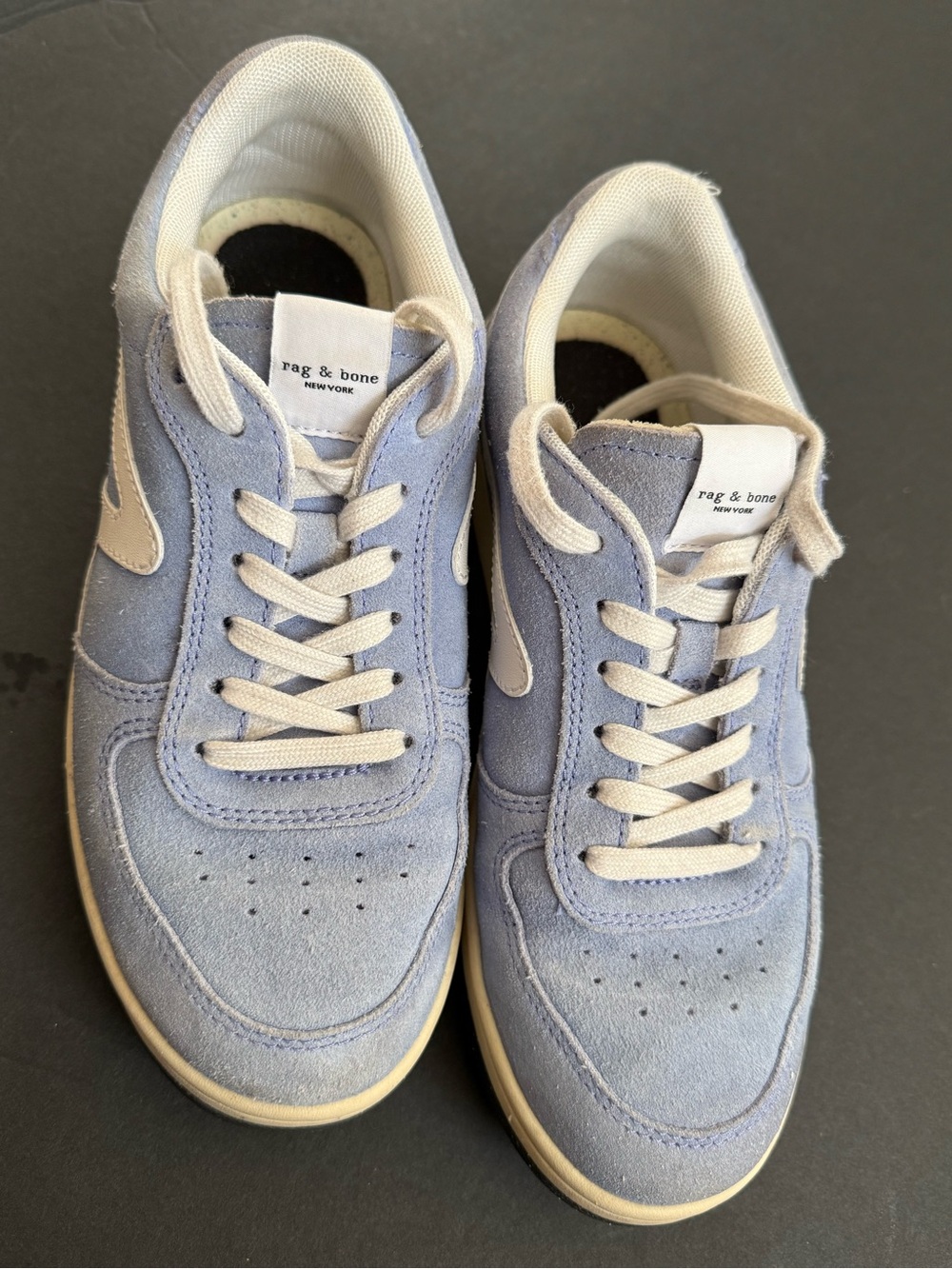Rag & Bone Retro Court Sneaker Retro Blue Suede Size 37